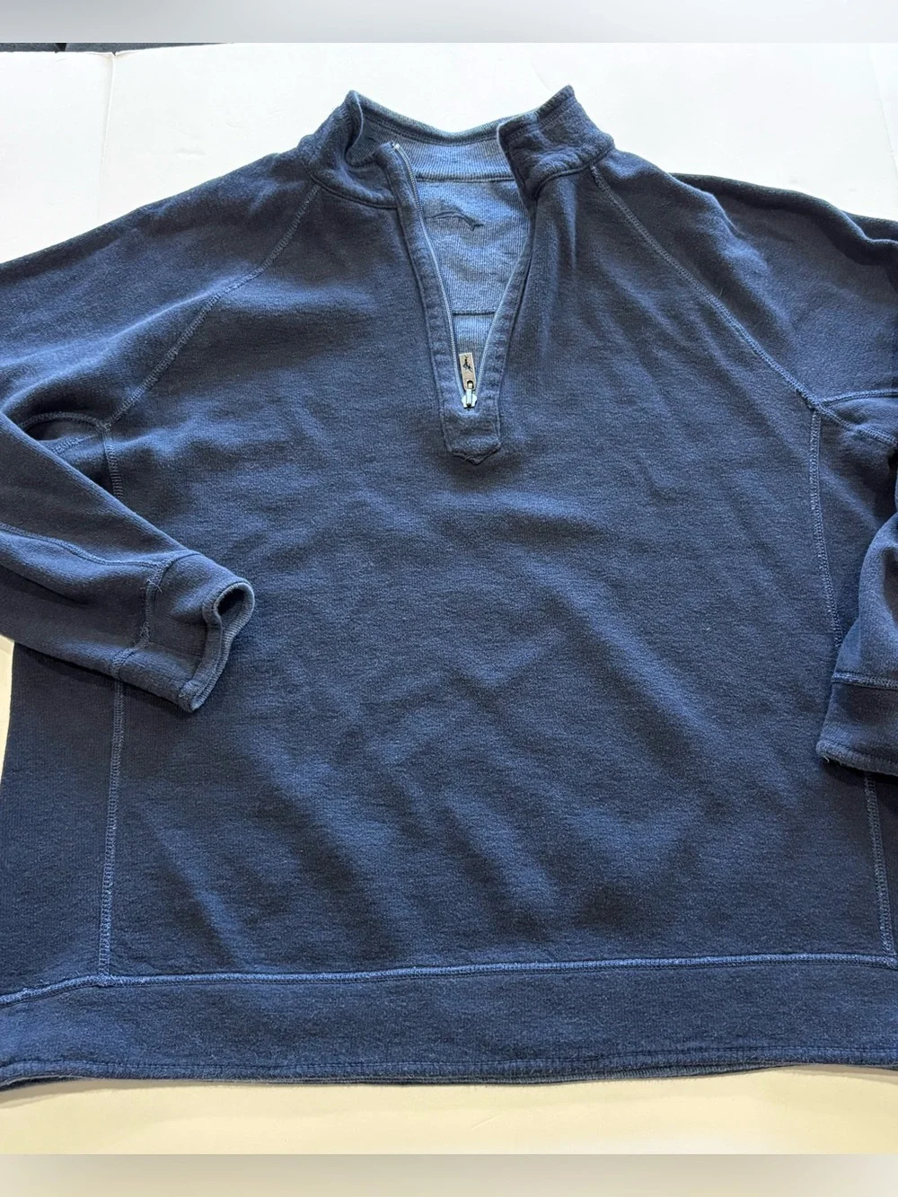 Tommy Bahama Men’s Large Quarter Zip Pullover Blue Marlin Logo Reversible
